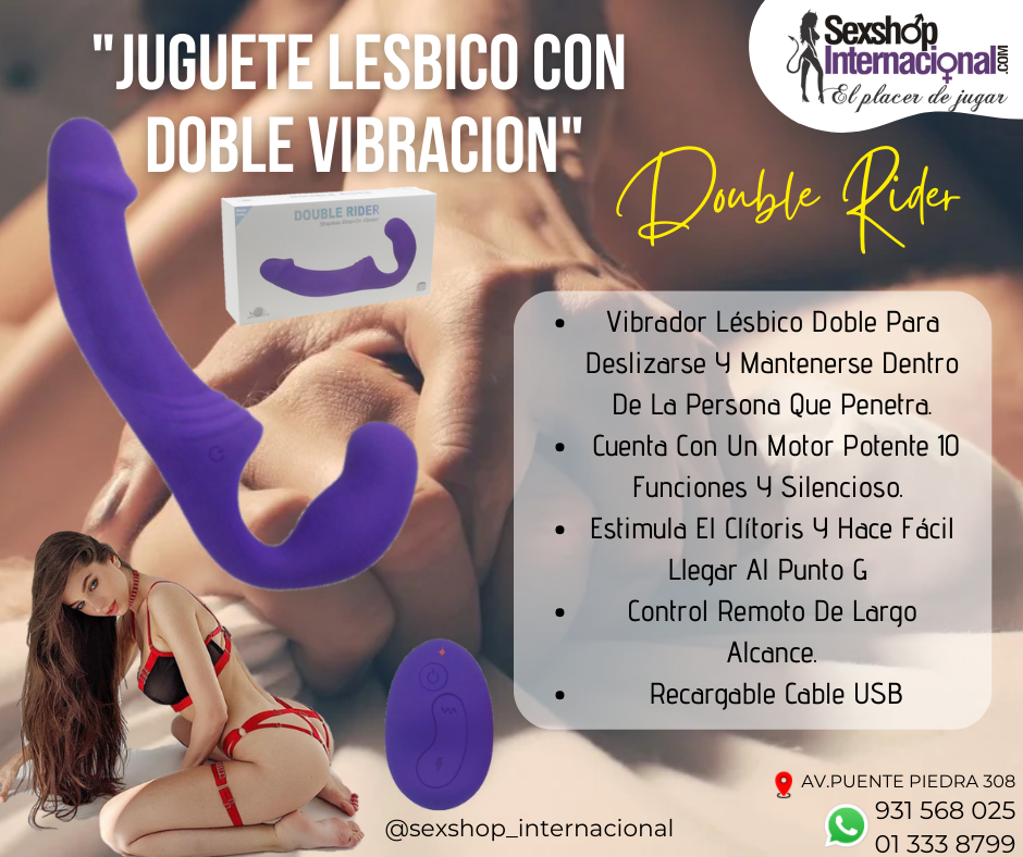 VIBRADOR DOBLE PUNTA VIBRANTE C CONTROL SEXSHOP PTE PIEDRA 931568025